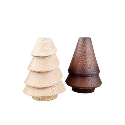 Kerzenhalter-Set Woody 2-teilig Braun Beige Baumform Kunstharz XMAS