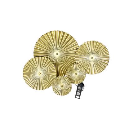 LED-Wandleuchte Omega goldfarben Metall 70 x 55 x T 7