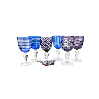 6er-Set Weingläser Cobalt Ø9xH17cm 250ml spülmaschinefest
