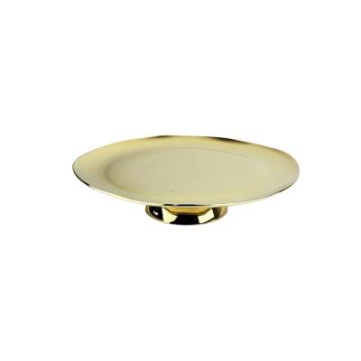 Porzellan-Tortenplatte Gold Irregular Edge Ø 31 x H 6 cm Porzellan