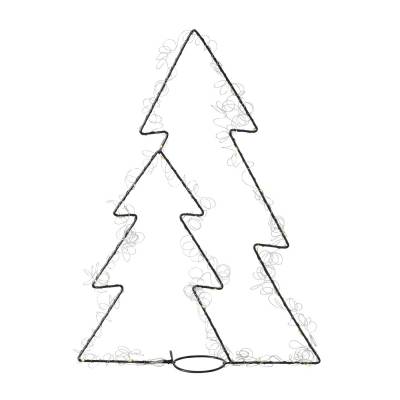 BOLTZE LED-Dekoaufsteller Rhea Weihnachtsbaum 45x5x33cm Eisen schwarz Deko