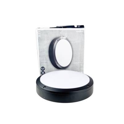 Outdoor-LED-Deckenleuchte Desi Ø 28 cm H 8 cm Schwarz Weiß