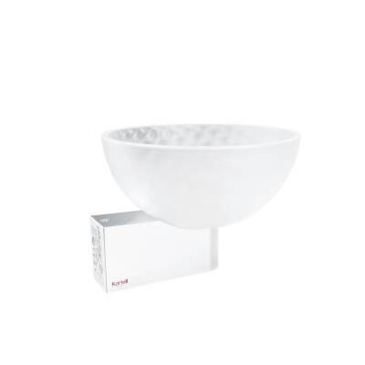 Dimmbare LED-Wandleuchte Fata Weiß Silber Kunststoff