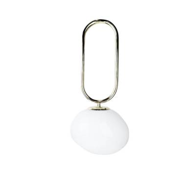 Kleine Glaskugel-Pendelleuchte Shapes Opalglas