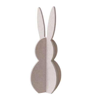 Hase Malu H 80cm Polyester Grau Deko
