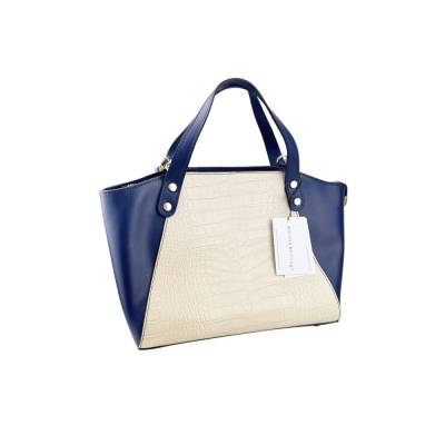 Handgefertigte Leder-Handtasche Parl Leder Blau