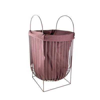 Wäschekorb Arild Aubergine Eisen 100% Polyester