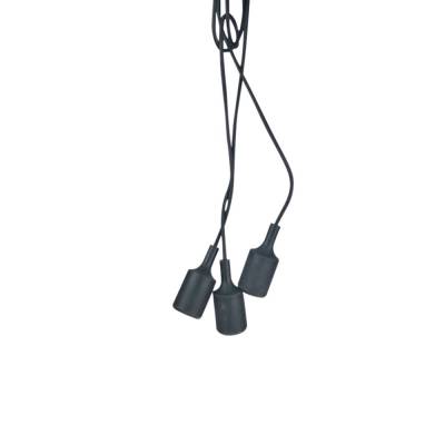 Pendelfassung Ketil schwarz Silikon Metall Ø 10 cm