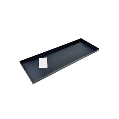 Deko-Tablett Tray schwarz B 50 x T 18 cm Edelstahl