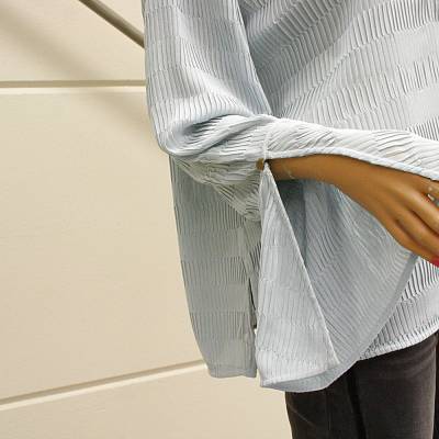 Bluse mit Plissee Gr. 40