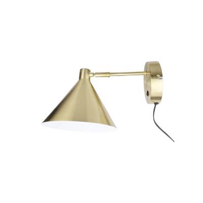 Wandleuchte Jordan mit Stecker Goldfarben