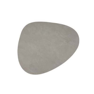 4x Leder-Platzsets Curve Nupo Light Grey