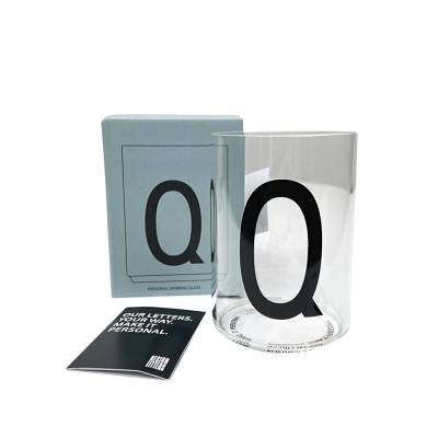 Design Wasserglas Personal Buchstaben Varianten Q Glas Becher
