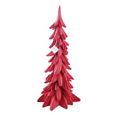 Deko-Baum Tanne Rot Polyresin