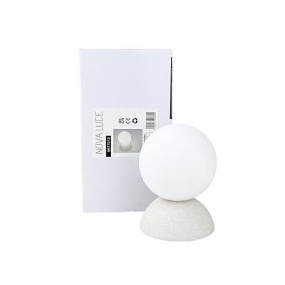 Kleine Wand- & Deckenleuchte Zero Glas Beton G9 weiß Opalglas Beton