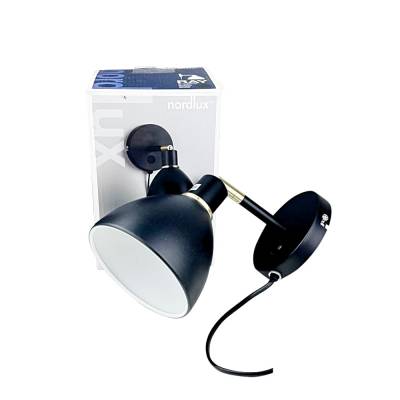 Wandleuchte Ray verstellbar Metall Schwarz E14 12 x 20 cm