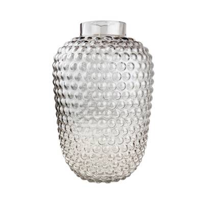 Mundgeblasene Glas-Vase Dorinia H 25 cm modern Braun transparent