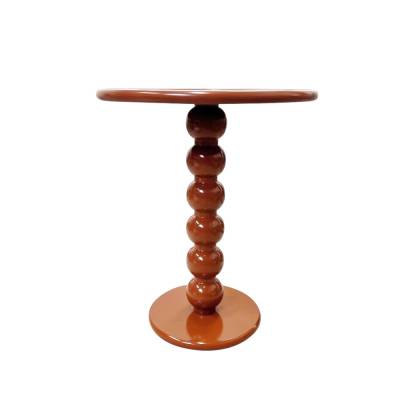 Beistelltisch Pärla Orange Ø 50 x H 60 cm Mangoholz