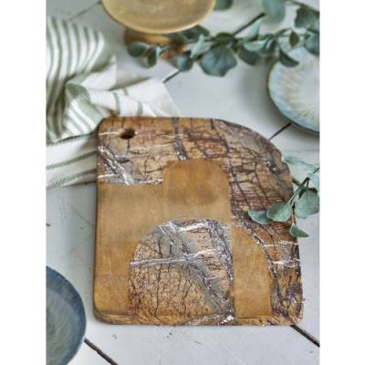Schneidebrett Abrianna braun Marmor 30x1.5x22cm