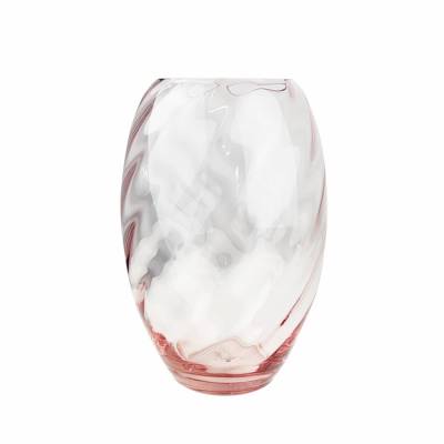 Mundgeblasene Vase Elipse Ø 16 x H 23 cm Rot Glas