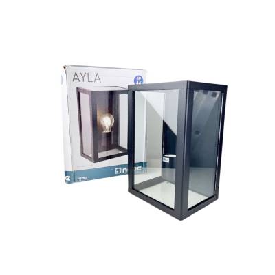 Outdoor-Wandleuchte Ayla Aluminium Glas Schwarz