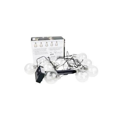 Solar Lichterkette Glow 390 cm 10 Lampions Kunststoff Metall