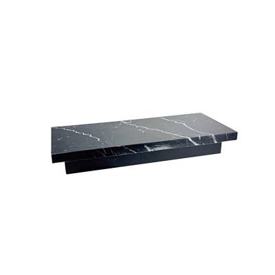 Marmor-Wandregal Pau in Schwarz 35x5cm Metall