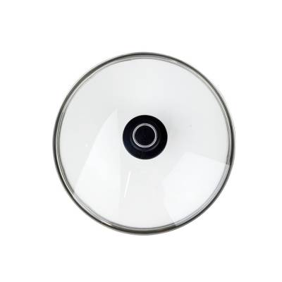 Deckel Clear I Ø 30 cm Transparent Schwarz Metall