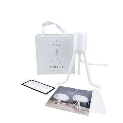 Tischleuchtenfuß Tripod weiß Aluminium