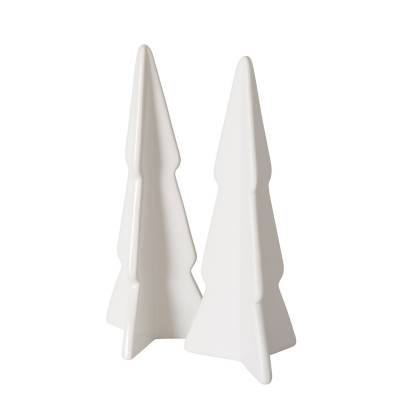 1x Dekoaufsteller Weihnachtsbaum weiß