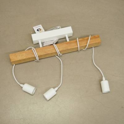 Deckenleuchte Townshend umwickelt weiß Holz Skandi B 55 x H 27 cm