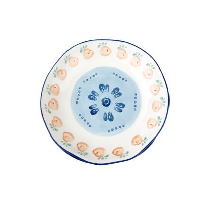 4x tiefer Teller Napoli Ø21.5cm Zitrusfrucht weißes Porzellan