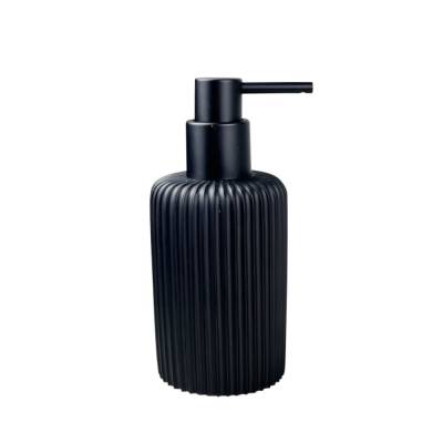 Seifenspender Helio schwarz matt Kunststoff Ø 7 x H 16 cm