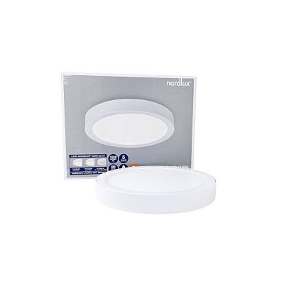 Dimmbare LED-Deckenleuchte Sóller Weiß Kunststoff Ø 18 cm H 3 cm