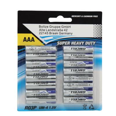 Batterie-Set Super Heavy Duty AAA Micro 16 tlg.